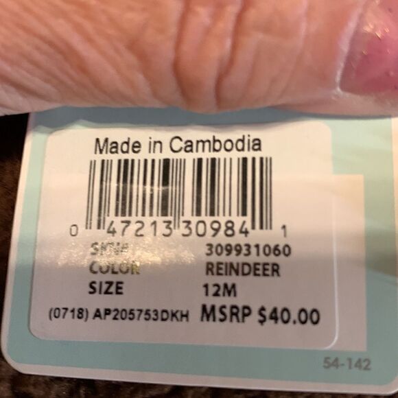 Just Born Size 12 months Reindeer brown costume/onsie - Picture 8 of 8